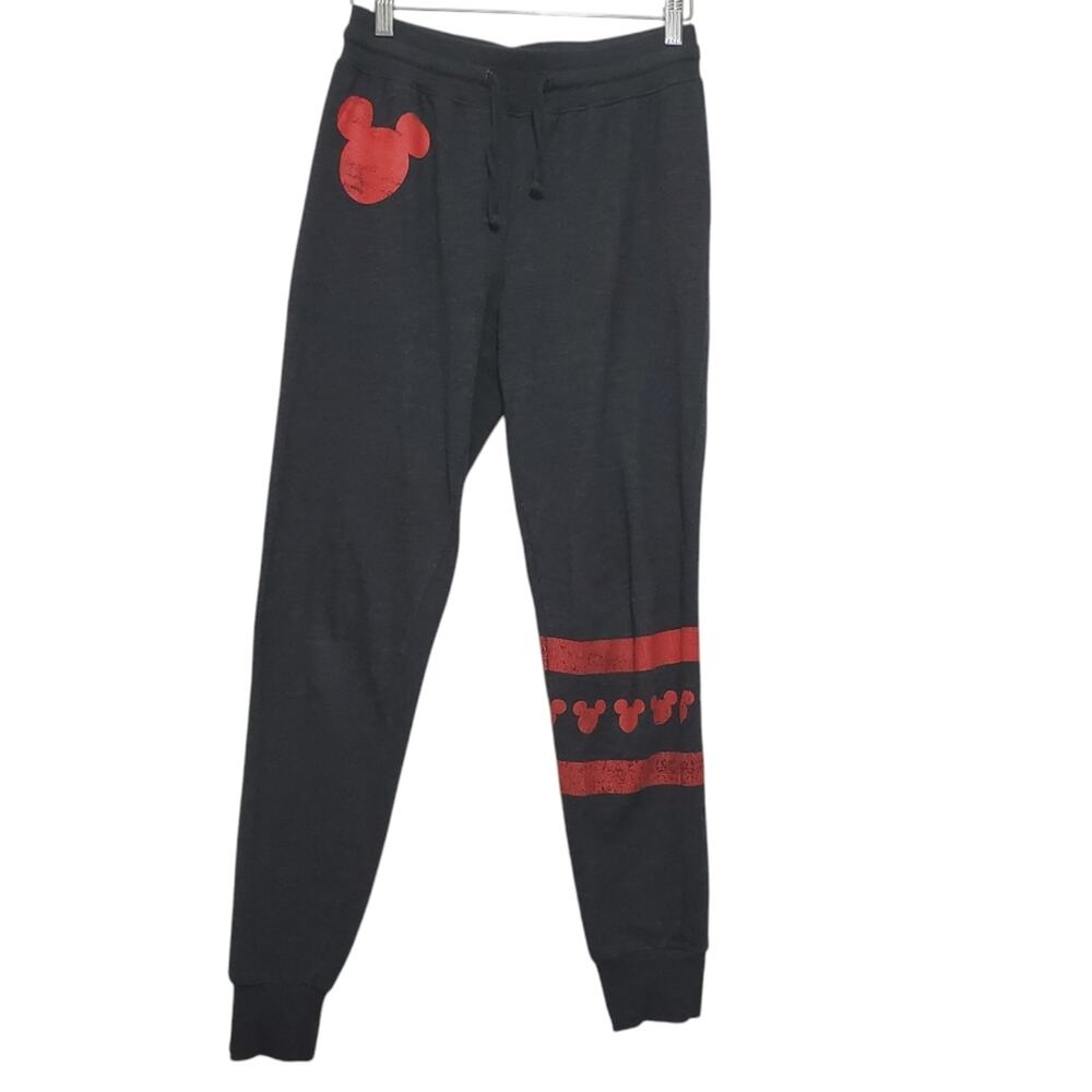Disney | Mickey Gray and Red Distressed Joggers
